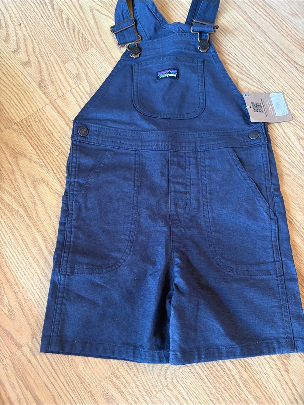 Patagonia Navy Blue Kids Short Overalls